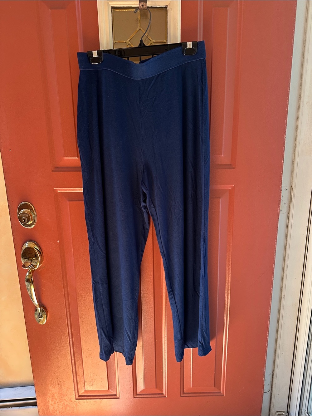 Navy Blue Stretch Modal Pants